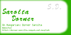 sarolta dorner business card